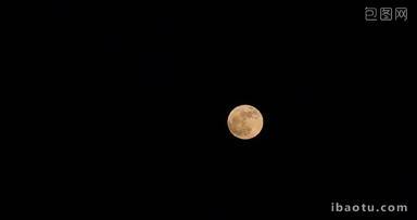 夜晚月亮4k高清实拍视频